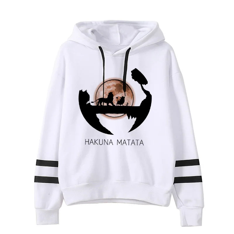 Fashion Cool  Hakuna Matata Hoodie Disney The Lion King Sweatshirt  Women Clothes Hoody Famale Hoodies Kawaii