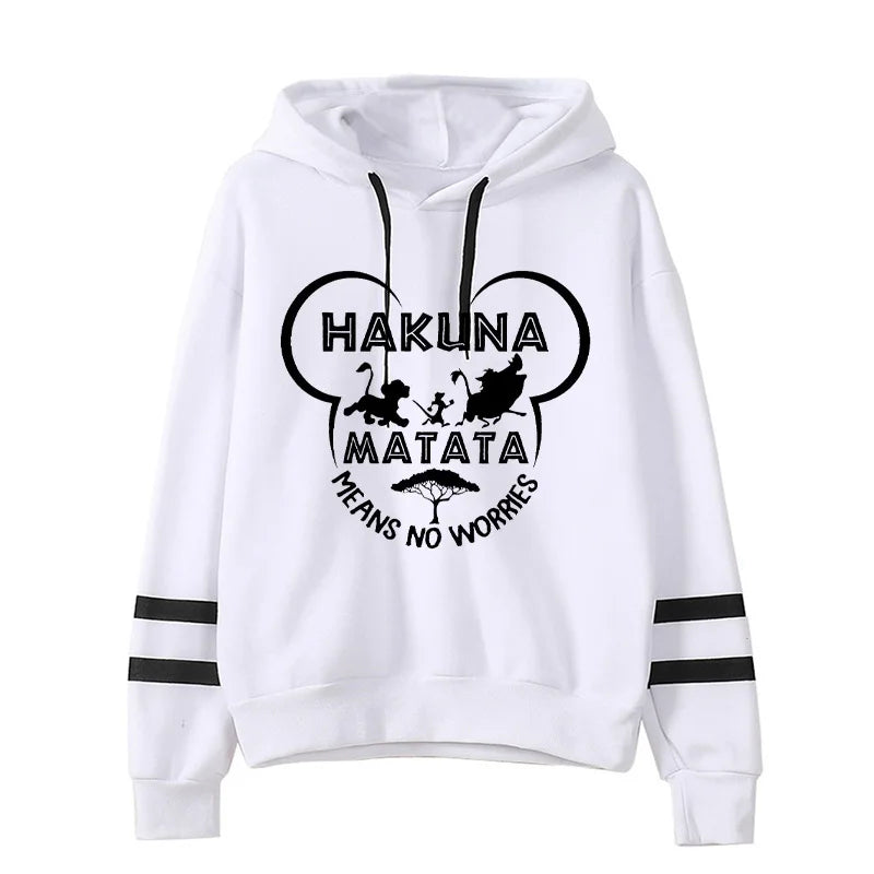 Fashion Cool  Hakuna Matata Hoodie Disney The Lion King Sweatshirt  Women Clothes Hoody Famale Hoodies Kawaii