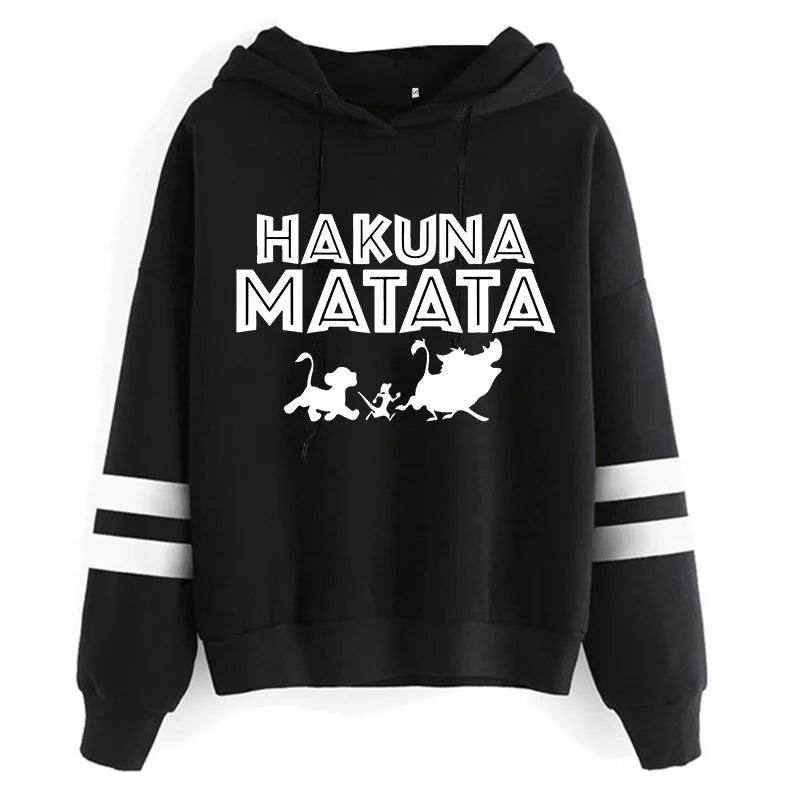 Fashion Cool  Hakuna Matata Hoodie Disney The Lion King Sweatshirt  Women Clothes Hoody Famale Hoodies Kawaii